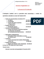 Exercices Prorata de Déduction Régularisations de La Taxe Sur La Valeur Ajoutée