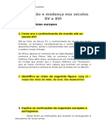 A Expansão e Mudança Nos Séculos XV e XVI