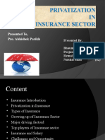 Privatisation in Insurance Sector