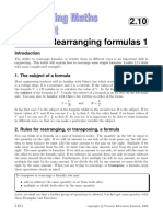 2.10 Rearranging Formulas 1: I V R R V I