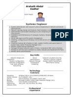 Network Server Engineer - Arshath - Dubai Resume