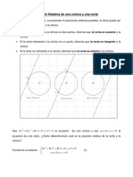 Posicion Relativa de Una Conica y Una Recta