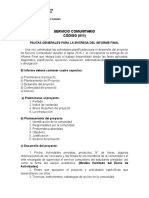 Pautas Generales para La Entrega Del Proyecto Servicio Comunitario