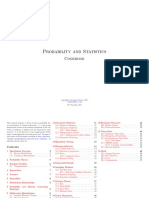 Probability and Statistics - Cookbook