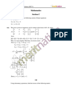 Mathematics Section C: X y Z X y Z X y Z