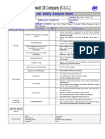 Job Safety Analysis Sheet: Cold Cutting