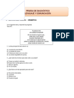 Prueba Lenguaje 8°