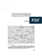 Incompatibilidades Diferencias y Equivalencias en Dos Analiticas de Discurso Foucault y Laclau