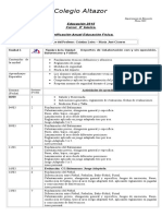 Planificación Educación Física 8° Básico 2015