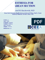 Anesthesia For Cesarean Section