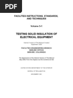 Testing Solid Insulation of Electrical Equipment: Facilities Instructions, Standards, and Techniques Volume 3-1