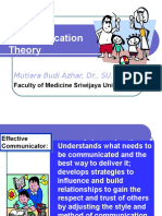 Communication Theory: Mutiara Budi Azhar, DR., Su., Mmedsc