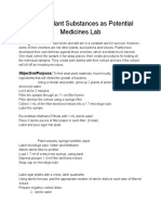 Testing Plant Substances As Potential Medicines Lab: Background