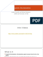 Linguistic Discrimination Final Project