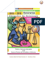 Honorarios Profesionales Abogados 2015 - 2016