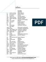 Prefixes and Suffixes