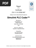 Simulink PLC Coder ™: Certificate Z10 11 01 67052 007