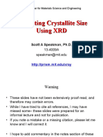 Crystal Size Analysis