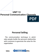 Unit 13 Personal Communication Channels