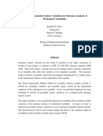 Including Geometric Feature Variations in Tolerance Analysis of Mechanical Assemblies