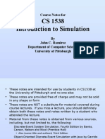 CS 1538 Introduction To Simulation: Course Notes For