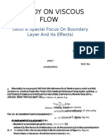 A STUDY ON VISCOUS FLOW (With A Special Focus On Boundary Layer and Its Effects)