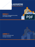 Managerial Accounting-Fundamental Concepts and Costing Systems For Cost Analysis Module 1