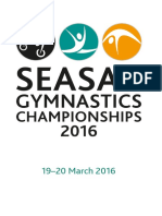 SEASAC Gymnastics Championships Schedule 2016 - 19 To 20 March 2016