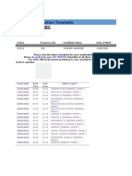 Didate Examination Timetable