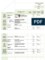 Subject: Weekly Lesson Plan: Physical Education PED 010 T0 PED 230 WEE K 12 WK YR GP NR - Year 9 Term Unit