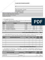 Plano de Atividade Docente - Alessandra Cristina Valério