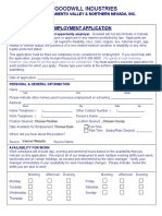 Goodwill Employment Application