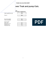 Cooling Tower Tnak and Pump Calc.: Fm-200 Calculation Sheet