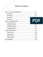 Portfoilo FS5 Table of Contents