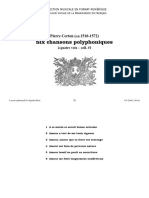 Six Chansons Polyphoniques À 4 Voix / Pierre Certon