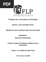 Estudio de Caso y Poemas Sobre Las Emociones