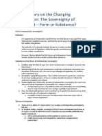 Parliamentary Sovereignty - Form or Substance (TCC) (U-Glens)