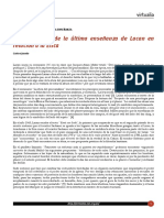 Consecuencias de La Ultima Ensenanza de Lacan