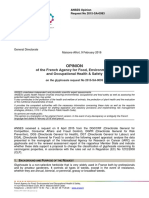 French Agency For Food Environment OHS - OPINION of ANSES On The Glyphosate Request No 2015-SA-0093