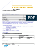 Functional Specification Template WRICEF