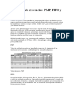 Lifo, Fifo y PMP