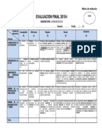 Rúbrica de Evaluación 2