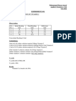 Determination of Vitamin C Lab Report