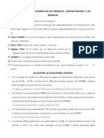 Aplicación de Ecuaciones Lineales