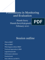 A Foundation Training in Monitoring and Evaluation