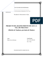 Projecto de Abastecimento de Agua A Vila de Nhacolo PDF