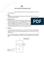 Plug Flow Reactor Experiment