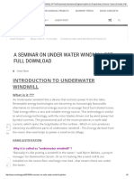 A SEMINAR ON UNDER WATER WINDMILL-PPT Full Download - Mechanical Engineering World - Project Ideas - Seminar Topics - E-Books (PDF) - New Trends PDF