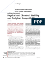 Physical and Chemical Stability and Excipient Compatibility