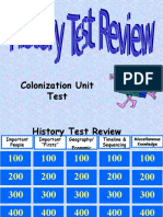 Colonization Unit Test Jeopardy Review